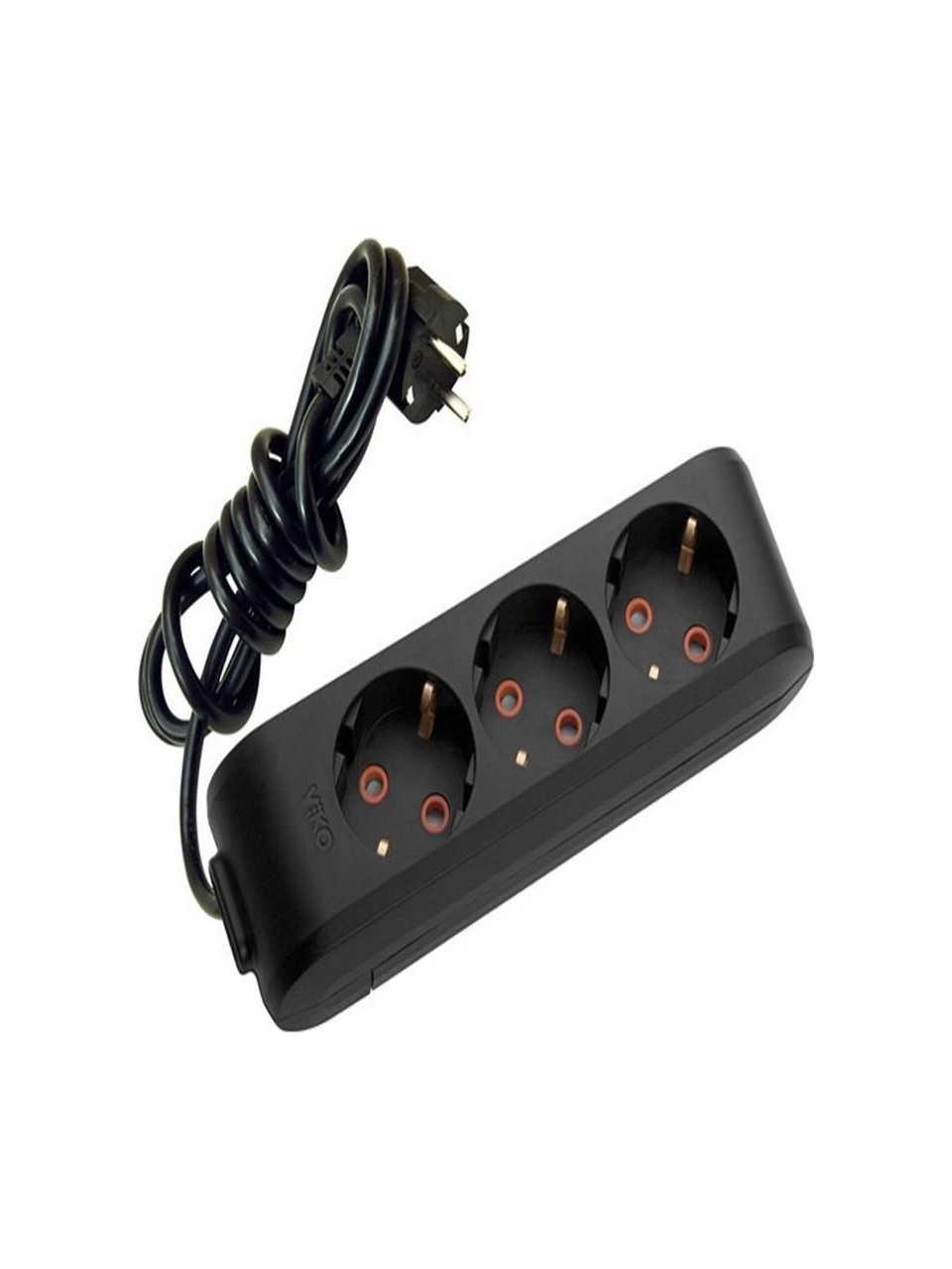 Viko Multi-Led Siyah 3'lü Priz Kablolu 3 m - Görsel 2